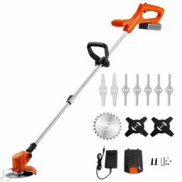 Coupe-bordure sans Fil, 3-in-1 Débroussailleuse sans Fil & Tondeuses à Gazon Legers avec 4 Types de
