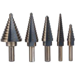 5 pièces ensemble de forets en alliage de titane grand cobalt hss trou de forage conique fraise