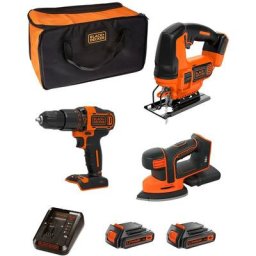 Black&decker - Kit BCK31S1S (BDCHD18 BDCJS18N BDCDS18 2 x 1,5 Ah Chargeur 1A Sac)