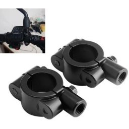 2pcs Support de Rétroviseur de Guidon de Moto, Colliers de Fixation des Miroirs φ22mm