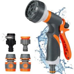 Pistolet d'arrosage, Pulvérisateur de Jardin, 8 Modes d'Arrosage Pistolet Arrosoir avec 4 Interface