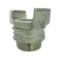 Demi raccord symétrique Guillemin, pompier, à verrou à douille filetée mâle en inox - dn 65 x 2