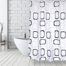 Rideau douche POLYES180X200 vintage m s v 149243