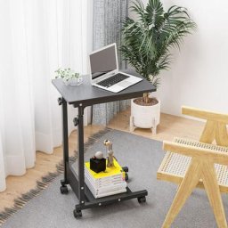 Sifree - Bureau Ordinateur Roulant Table Informatique Poste de Travail Bureau d'ordinateur,
