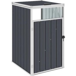 Elegant-Stil Abri de poubelle Anthracite 72x81x121 cm Acier,pour Salon/Jardin,Montage facile,14,06