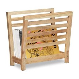 Olhetc - Porte-magazines porte-revues support pour journaux en bois de noyer HxlxP: 38,5 x 26,5 x