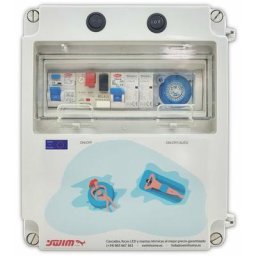 Tableau électrique pour piscine avec transformateur et contacteur pour moteur adapté à