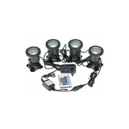Spots sous-marins étanches multicolores RVB pour aquarium avec télécommande pour bassin de jardin,