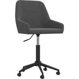 Chaise pivotante de bureau Gris foncé Velours Vidaxl Gris foncé