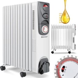 Radiateur à bain d'huile - Chauffage électrique Chauffage à bain d'huile 2 500 W Radiateur