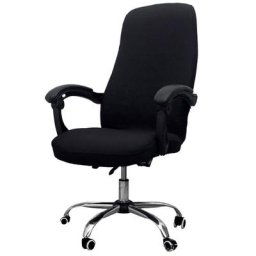 Promotion! Housse de chaise de bureau élastique siamois pivotante protection pour fauteuil