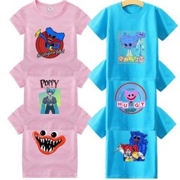 T-shirt Poppyed pour enfants chemise d'anniversaire Anime Play Time vêtements d'été pour garçons