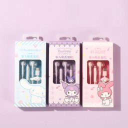 Sanrios-Écouteurs filaires Anime Kuromi Cinnamoroll Mymelody 3.5mm Kawaii Semi Médiateur
