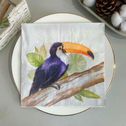 Lot de serviettes en papier motif oiseaux et plantes 20 pièces/paquet décorations Vintage pour