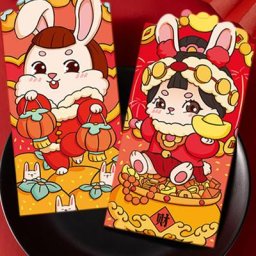 Enveloppes rouges traditionnelles imprimées lapin pour les avantages du Festival de printemps 2023