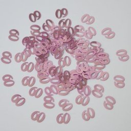 Confettis de Table pour joyeux anniversaire 15g rose chiffres 13 16 18 20 21 30 40 50