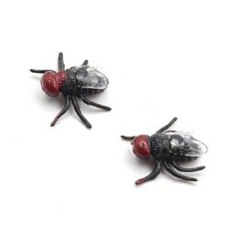 Fausses mouches réalistes sans parfum accessoires délicats simulation d'insectes en plastique