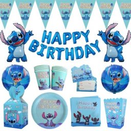 Décorations d'anniversaire Disney CAN o & Stitch articles de fête en papier tasses assiettes