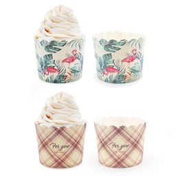 Gobelet en Papier à Rayures pour Gâteaux de Chi Emballage Résistant à la Graisse pour Muffin