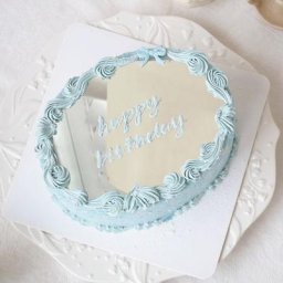 Toppers de gâteau en plastique rouge et argent 1 pièce rond miroir cœur d'amour disque à