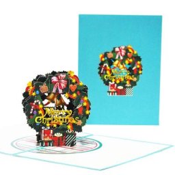 Cartes de vœux de noël colorées 3D pop-Up cartes de joyeux noël faites à la main