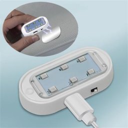 Éclairage intérieur de voiture à LED sans fil lampe magnétique plafonnier lumière tactile charge