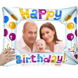 Cadre photo en aluminium pour ballons 1 pièce accessoire photo d'anniversaire de fête de baptême