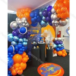 Guirxiété de ballons de basket-ball pour garçon décoration d'anniversaire arc de ballon argenté et