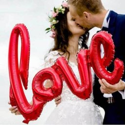 MMQWEC-Ballons en forme de cœur et de lettres en aluminium 1 pièce rouge amour je t'aime pour