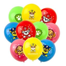 Ballons en Latex de Couleur Unie Modèle Pat'Patrouille Décoration de Fête d'Anniversaire pour