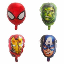 Ballons tête de dessin animé Marvel Captain America 55x33CM 5 pièces Spiderman Hulk décor de