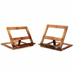 Nouveau Support pliable pour livre de recettes étagère de lecture avec cadre en bois Support pour