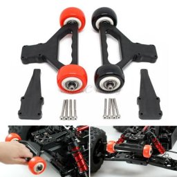 Barre de Tête artificiel évatrice à Double Roue en Nylon pour Voiture RC Monster Truck Accessoire