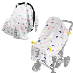 Couverture de siège de voiture en mousseline pour bébé accessoires de poussette pare-soleil