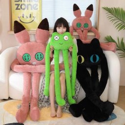 Oreiller pieuvre Long et créatif pour enfants 100-200CM lapin grenouille chat griffes longues