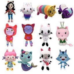 Maison de poupée Gabby jouet en peluche Mercat dessin animé chat souriant voiture chat câlin