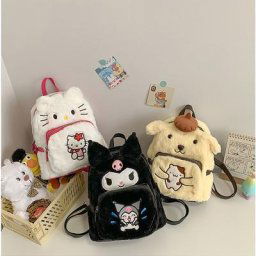 Sac à Dos en Peluche de Dessin Animé pour Fille Kawaii Sanrioed Hello Kitty Kuromi Animaux