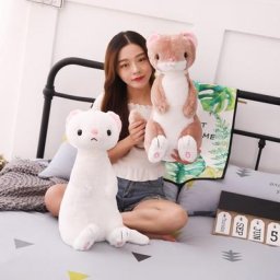 Peluche de furet en forme d'animal de dessin animé pour enfant jouet doux et imitation de mustela
