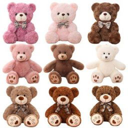 Ours en Peluche Mignon de Haute Qualité Interrupteur Oreiller avec Nministériels d Papillon Jouets