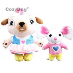 Peluche puces et pommes de terre 22-30 cm 2 pièces/ensemble poupée de dessin animé carlin chien