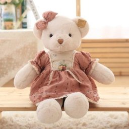 Ours en peluche Kawaii 40/50cm jupe jouets en peluche animaux mignons et doux vêtements de