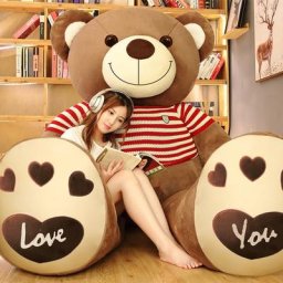 Ours en peluche avec pull pour enfants animaux en peluche jouets en peluche oreiller au beurre