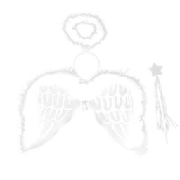Costume ailes d'ange féerique pour enfants ensemble de baguette et Halo Costume d'halloween et de