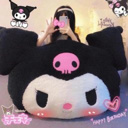 Oreiller en peluche Sanrioed Kuromi Mymelody dessin animé mignon jouets de jet décorations de