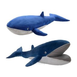 Peluche en forme de baleine bleue pour enfant jouet doux Animal aquatique bouche de BLAVINGAD