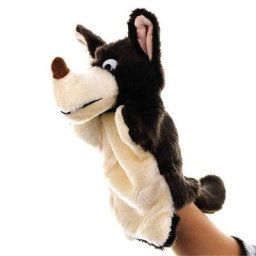 Grande marionnette à main douce en forme de loup pour enfants animaux poupées amusantes jouets