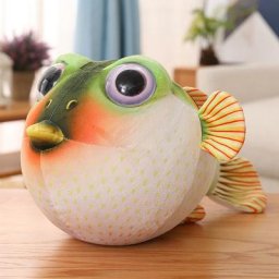 Jouet en peluche de simulation de poisson en peluche pour enfants beurre de bouffée mignon