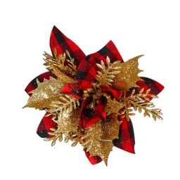 Couronnes de fleurs de noël à paillettes P82D décoration pour arbre de noël mariage du nouvel an