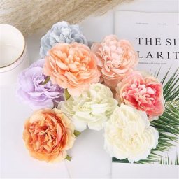 Têtes de pivoines artificielles en soie 2/5 pièces pour décoration de mariage de maison Vase