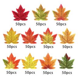 Feuilles d'Érable Artificielles en Vrac Cuir oral elu d'Automne Décor de Festival de Thanksgiving